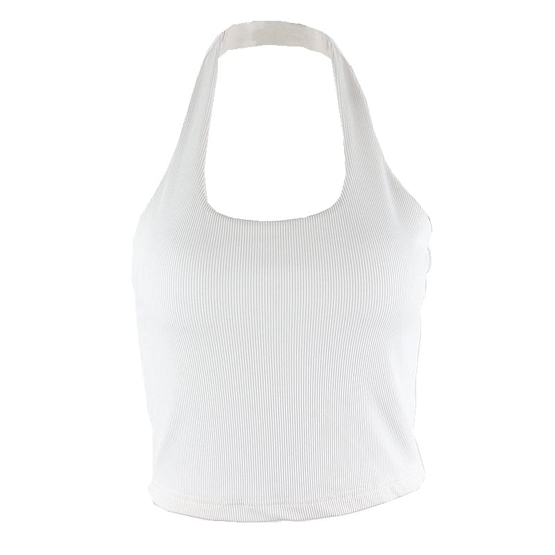 Chaleco Corto Halter con Ombligo al Aire