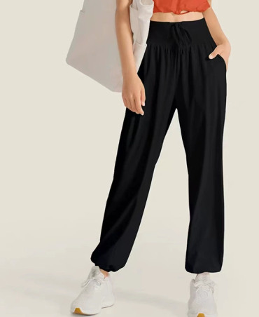 Pantalones Harem Sueltos para Mujeres con Bolsillos
