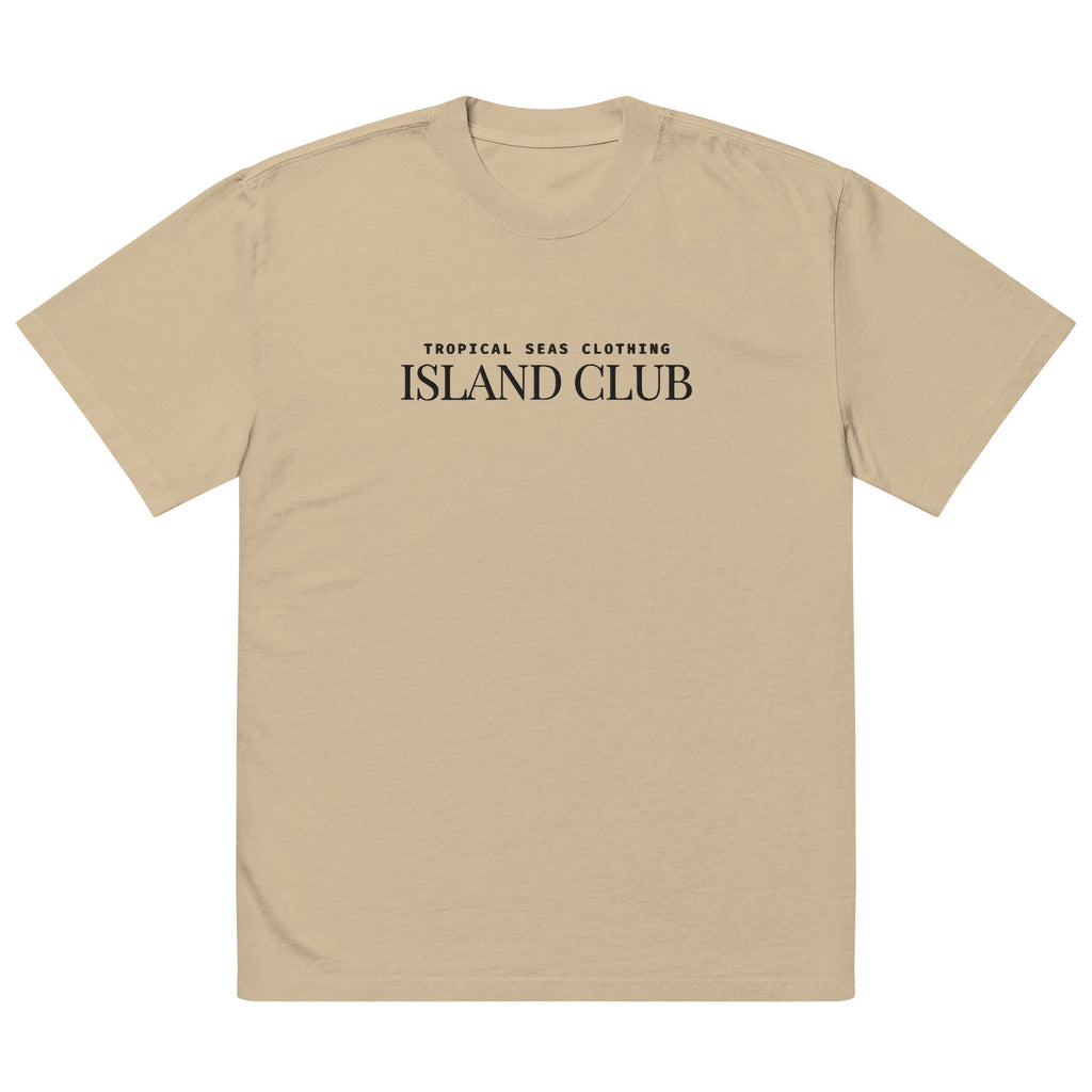 Camiseta holgada tropical desgastada