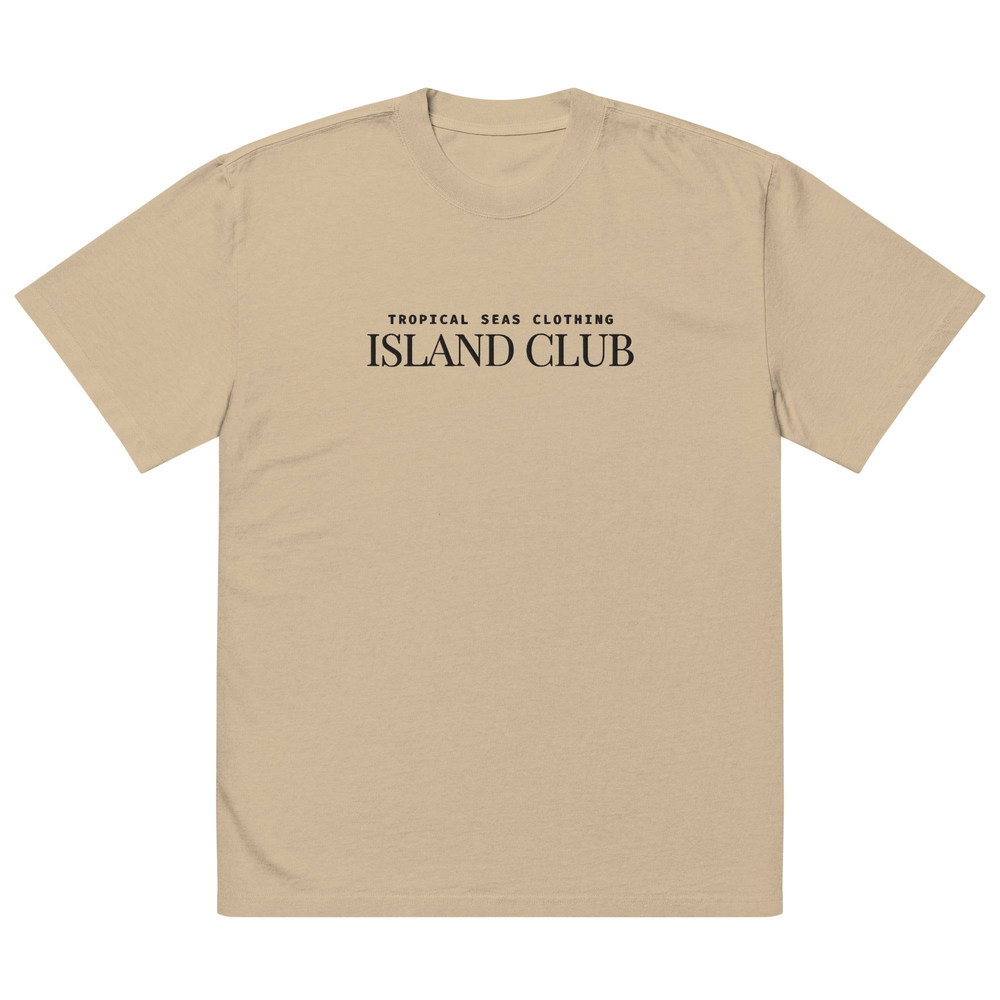 Camiseta holgada tropical desgastada