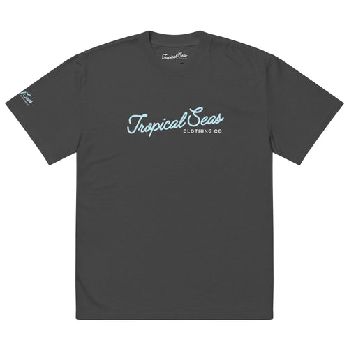 Camiseta de Gran Tamaño con Estampado Tropical