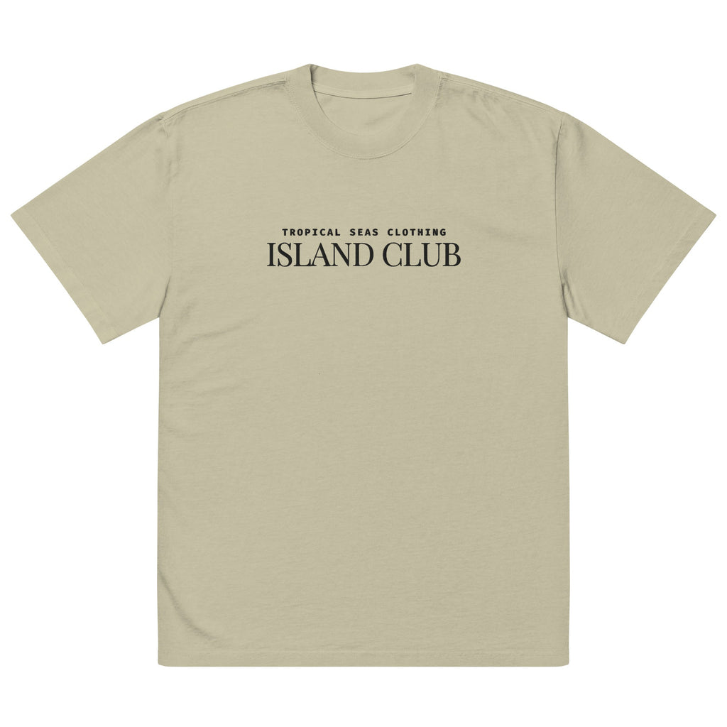 Camiseta holgada tropical desgastada