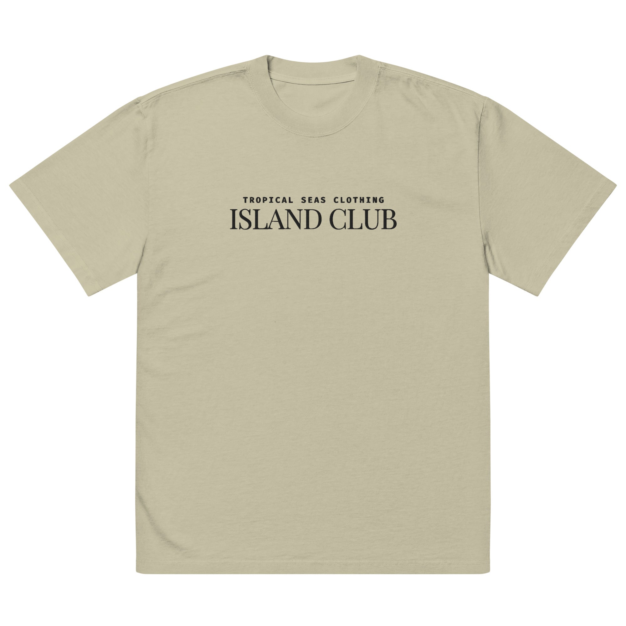 Camiseta holgada tropical desgastada