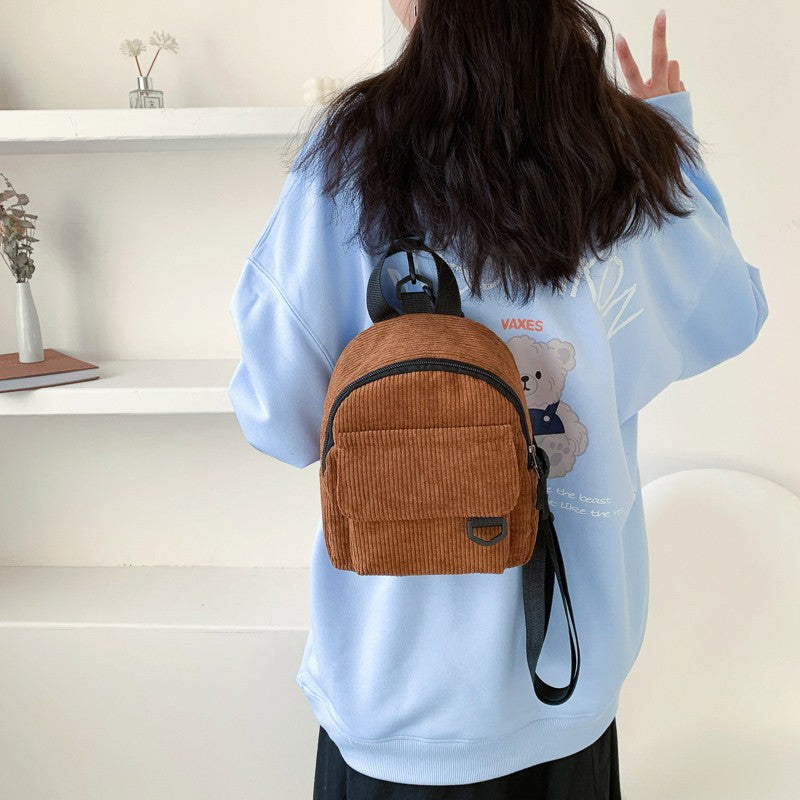 Mochila Mini de Pana para Mujeres