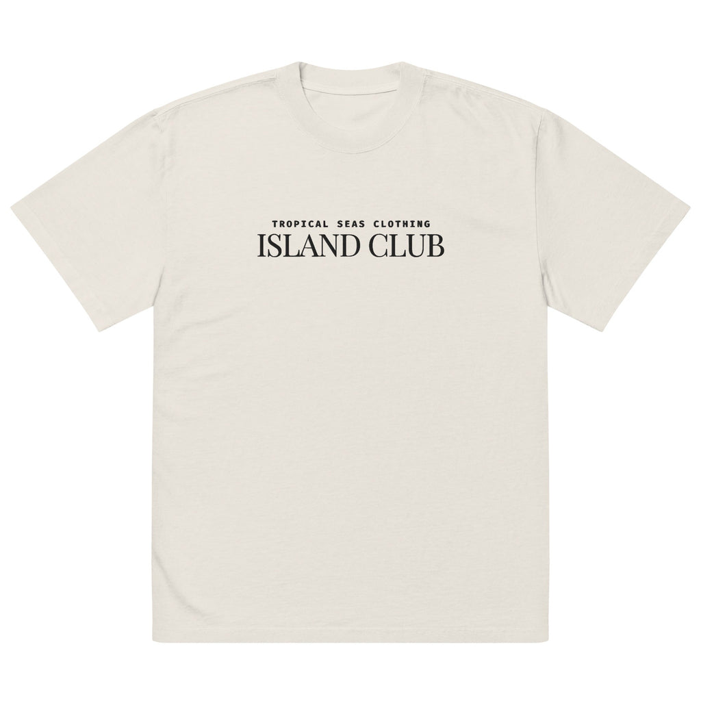 Camiseta holgada tropical desgastada