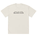 Camiseta holgada tropical desgastada