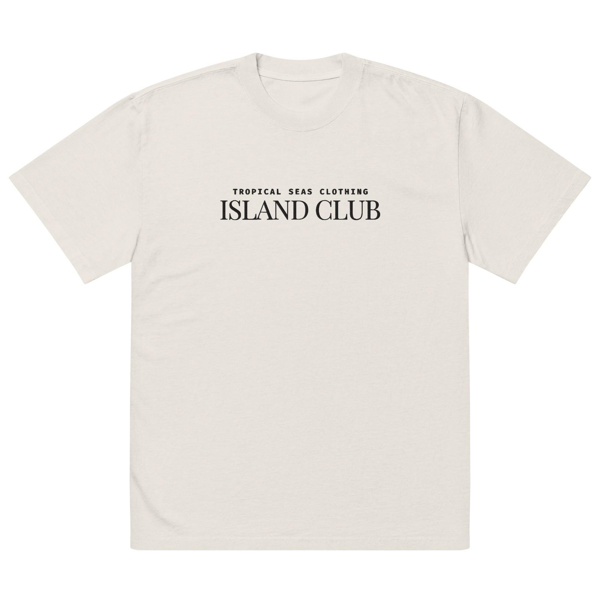 Camiseta holgada tropical desgastada